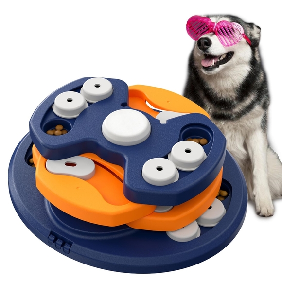 Interactive Dog Puzzle Toy - Blue and Orange Never Used - Picture 1 of 8